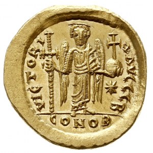 Justyn I 518-527, solidus 519-527, Konstantynopol, Aw: ...