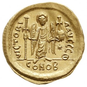 Justynian I 527-565, solidus 527-528, Konstantynopol, A...