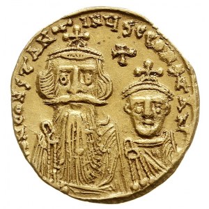 Konstans II i Konstantyn IV 641-668, solidus 654-659, K...