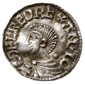 Aethelred II 978-1016, denar, Lincoln, mincerz Ulfcetel...