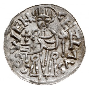 Brzetysław I 1037-1055, denar przed ok. 1050, Aw: Popie...