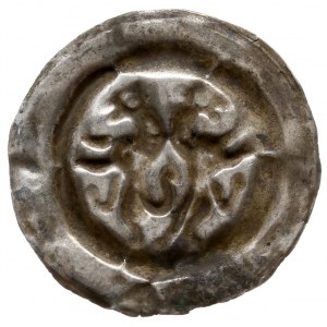 Morawy, Przemysł II 1253-1278, brakteat, Dwa stojące lw...