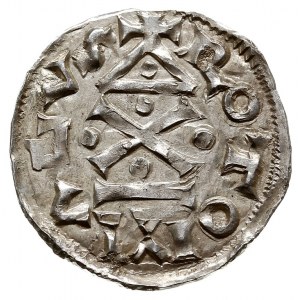 Normandia, Ryszard I 943-966, denar, Rouen, Aw: Krzyż, ...