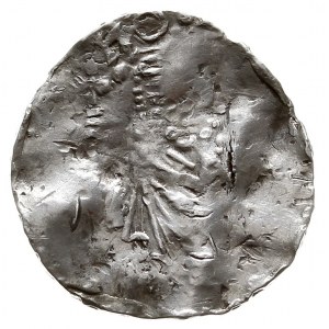 Moguncja /Mainz/, Henryk II 1002-1024, denar, Aw: Popie...
