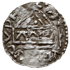Nabburg, Henryk II 955-976, denar 973-976, Aw: Dach koś...