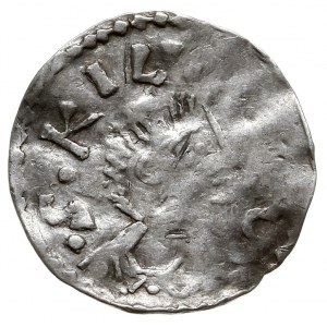 Würzburg, Otto III 983-1002, denar, Aw: Popiersie św. K...