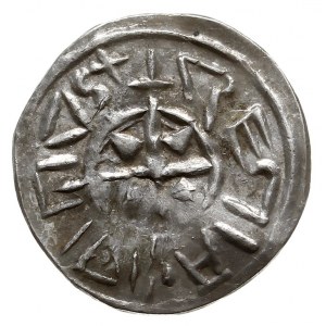 Stefan I 997-1038, denar, Aw: Krzyż z czterema grotami ...