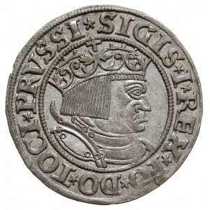 grosz 1532, Toruń, na awersie końcówka napisu PRVSSI pi...