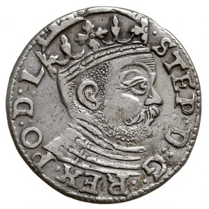 trojak 1585, Ryga, duża głowa króla, Iger R.85.1.j (R),...