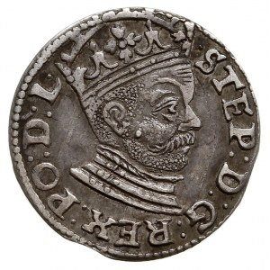 trojak 1585, Ryga, mała głowa króla, Iger R.85.1.i (R),...