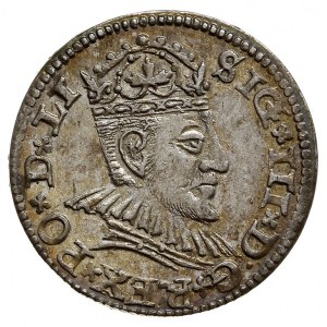 trojak 1590, Ryga, mała głowa króla, Iger R.90.1.d, Ger...