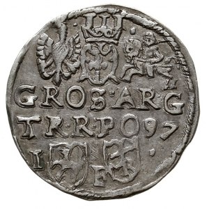 trojak 1597, Lublin, monogram MR w tarczy, Iger L.97.24...