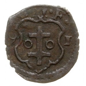 denar 1591, Wschowa, T. 20, rzadki, patyna, moneta z 12...