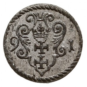 denar 1591, Gdańsk, bardzo ładny