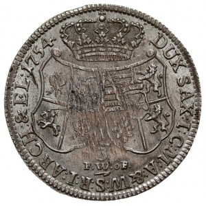 1/2 guldena (1/3 talara) 1754, Drezno, Kahnt 554, menni...