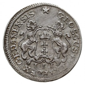 trojak 1755, Gdańsk, w czystym srebrze 2.02 g, Iger G.5...