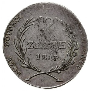2 złote 1813, Zamość, odmiana z dłuższymi gałązkami wie...