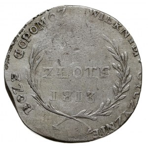 2 złote 1813, Zamość, odmiana z dłuższymi gałązkami  wi...