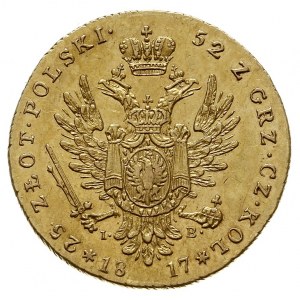 25 złotych 1817, Warszawa, złoto 4.90 g, Plage 11, Bitk...