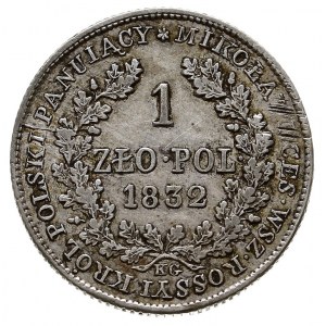 1 złoty 1832, Warszawa, odmiana z małą głową, Plage 77 ...