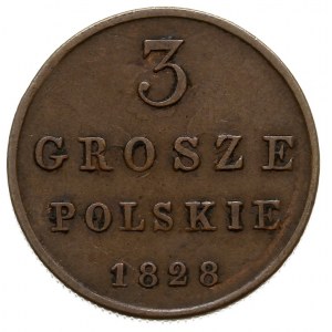 3 grosze polskie 1828 / FH, Warszawa, Iger KK.28.1.a (R...