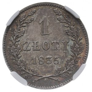 1 złoty 1835, Wiedeń, Plage 294, piękny egzemplarz w pu...