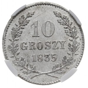 10 groszy 1835, Wiedeń, Plage 295, wyśmienicie zachowan...