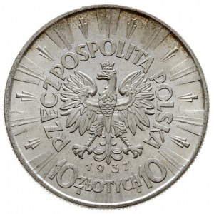 10 złotych 1937, Warszawa, Józef Piłsudski, Parchimowic...