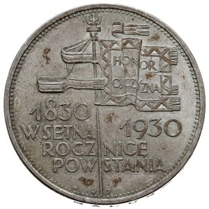 5 złotych 1930, Warszawa, Sztandar, Parchimowicz 115.a,...