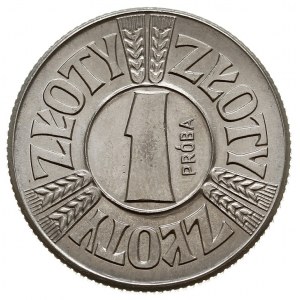 1 złoty 1958, Warszawa, Nominał 1 i trzy pary kłosów, p...