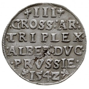 trojak 1542, Królewiec, Iger Pr.42.1.a (R), Neumann 43,...