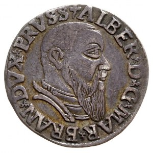 trojak 1543, Królewiec, odmiana napisu PRVSS, Iger Pr.4...