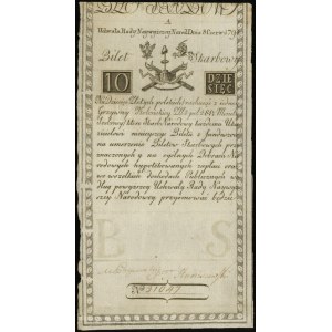 10 złotych polskich 8.06.1794, seria A, numeracja 31047...