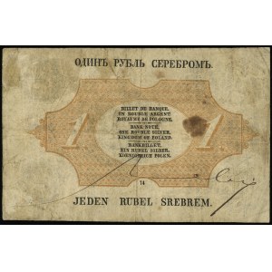 1 rubel srebrem 1858, seria 74, numeracja 4353995, podp...