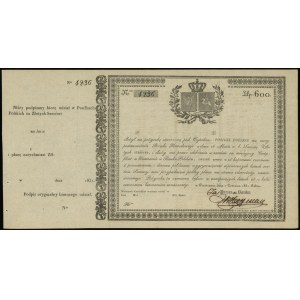 certyfikat na \Posiłki Polskie\ 1.06.1831