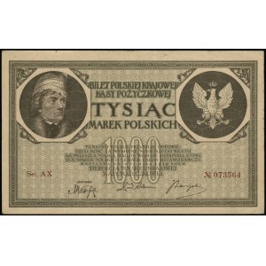 1.000 marek polskich 17.05.1919, seria AX, numeracja 07...