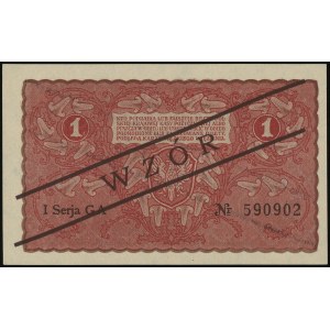 1 marka polska 23.08.1919, seria I-GA, numeracja 590902...