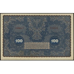 100 marek polskich 23.08.1919, seria I-V, numeracja 751...
