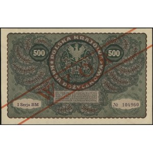 500 marek polskich 23.08.1919, seria I-BM, numeracja 10...