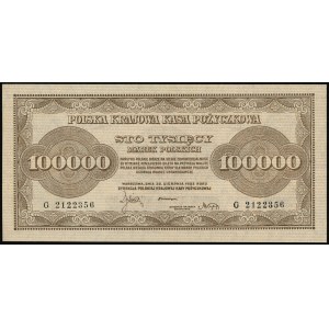 100.000 marek polskich 30.08.1923, seria G, numeracja 2...