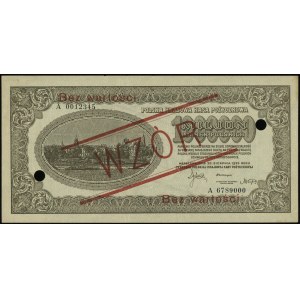 1.000.000 marek polskich 30.08.1923, WZÓR, dwukrotnie p...