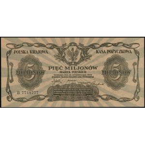 5.000.000 marek polskich 20.11.1923, seria B, numeracja...