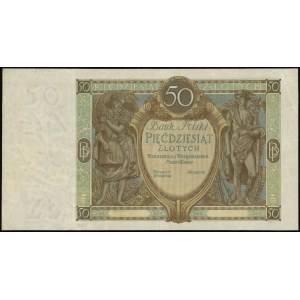 50 złotych 1.09.1929, kompletny druk na papierze ze zna...
