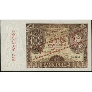 100 złotych 9.11.1934, seria BP., numeracja 2730465, po...