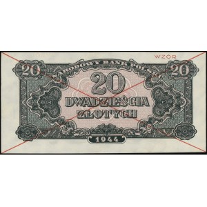 20 złotych 1944, w klauzuli \obowiązkowe, seria KM