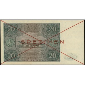 20 złotych 15.05.1946, seria A, numeracja 1234567, po o...