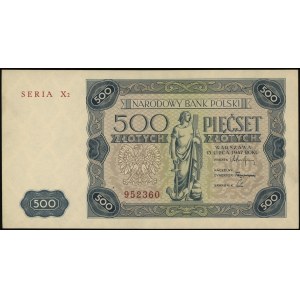 500 złotych 15.07.1947, seria X2, numeracja 952360, Luc...