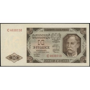 10 złotych 1.07.1948, seria C, numeracja 4638158, Lucow...