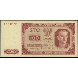 100 złotych 1.07.1948, seria IP, numeracja 3521741, Luc...