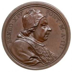 medal autorstwa O. Hameraniego wybity w 1745 poświęcony...